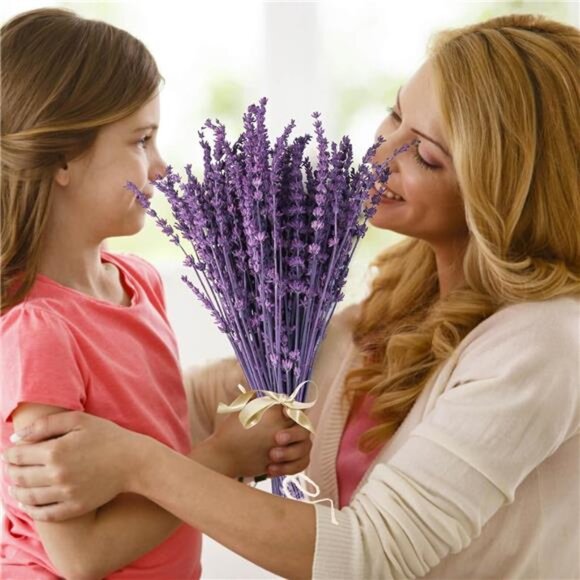 Dried Purple Lavender Flowers Bundle-Dried Preserved Lavender Bouquet 15-17" - Picture 5 of 7